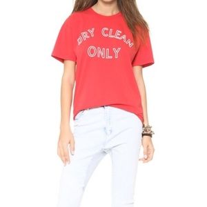 Sincerely Jules Dry Clean Only tee, red, XS
